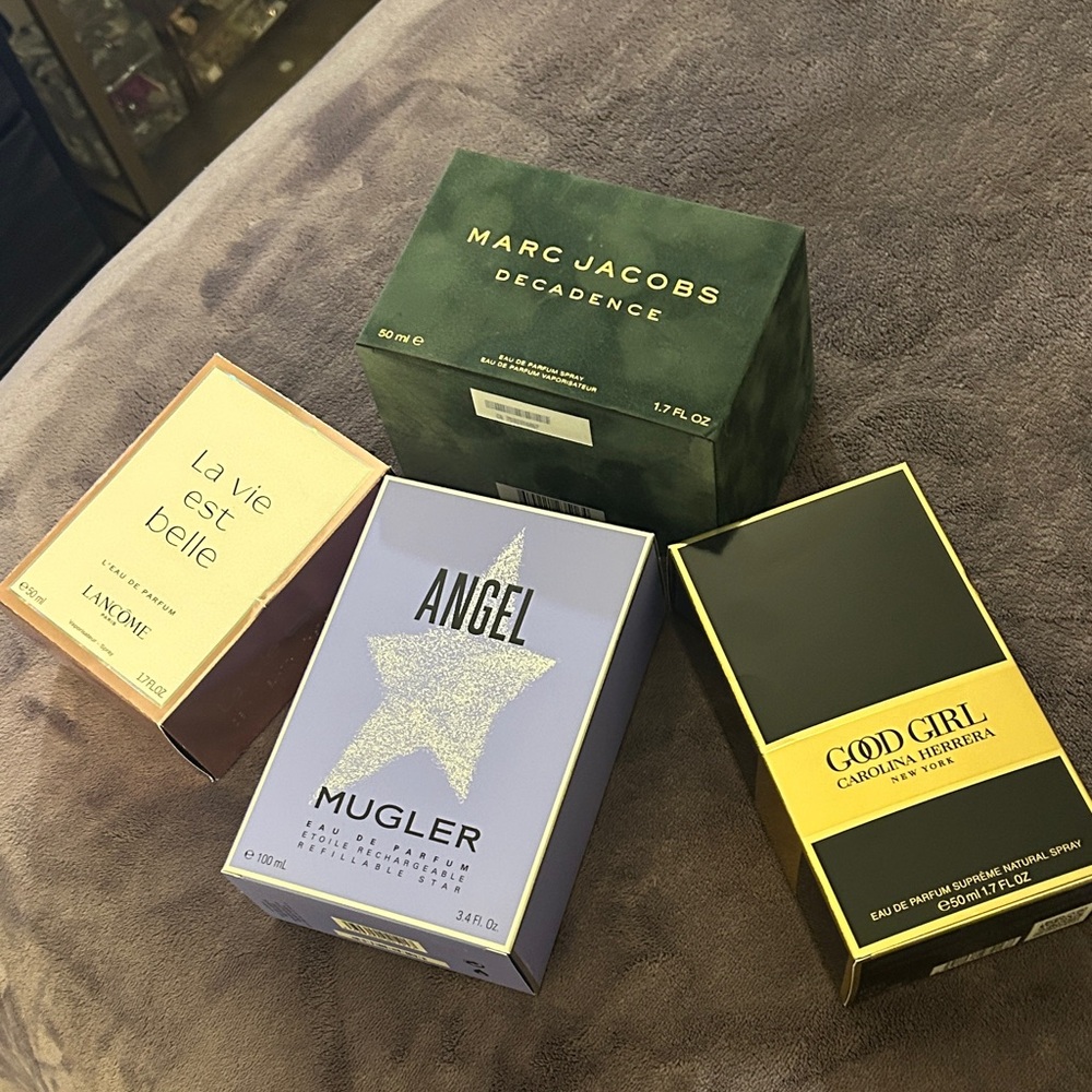 Marc Jacobs Decadence, Good Girl, Angel empty boxes